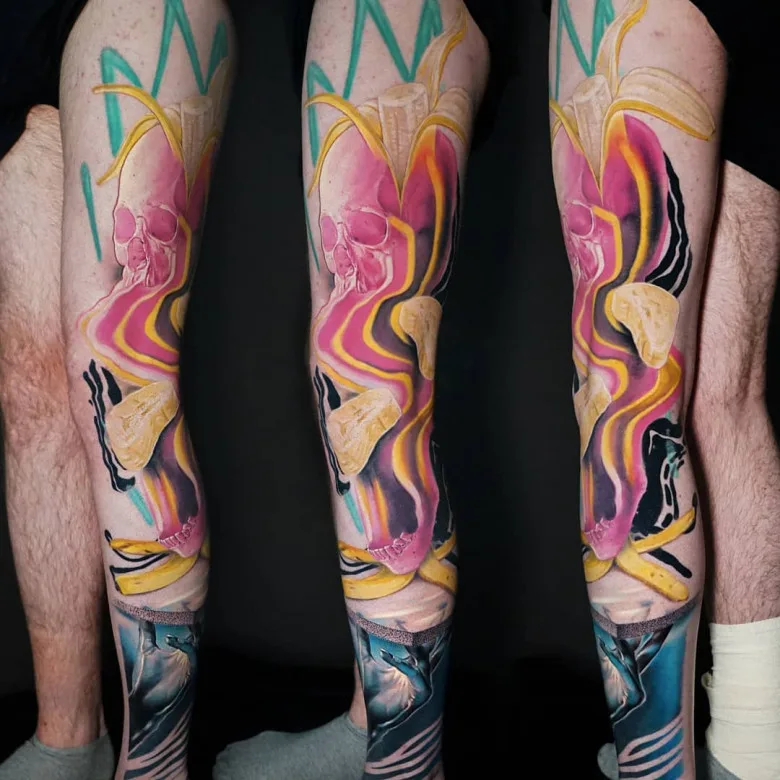Color Fluid tattoo by Sergei Jaer