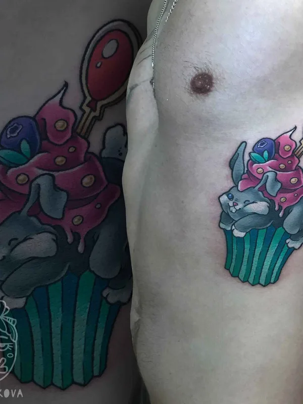 Нью Скул tattoo by Natali Korotkova in Санкт-Петербург