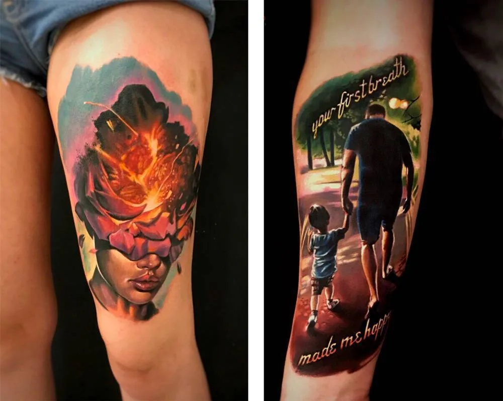 Тату мастер Дмитрий Задорожный | ProTeam КРАСКА Tattoo ink | Цветной тату реализм
