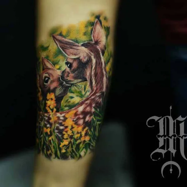 Watercolor tattoo by Наталья Комарова in Saint Petersburg
