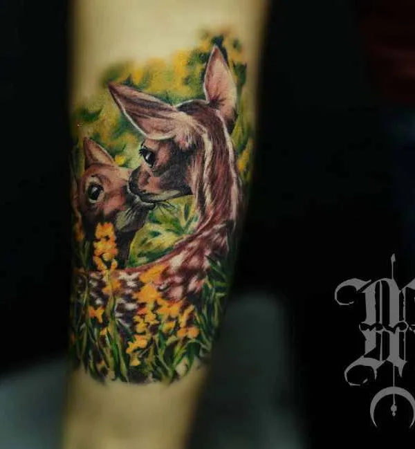 female color realism 纹身 在 forearm #13201 | 纹身师 Наталья Комарова