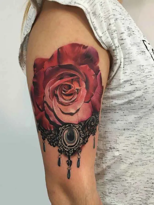 female color realism татуировка на upper arm #7216 | Тату мастер Антонина Трошина