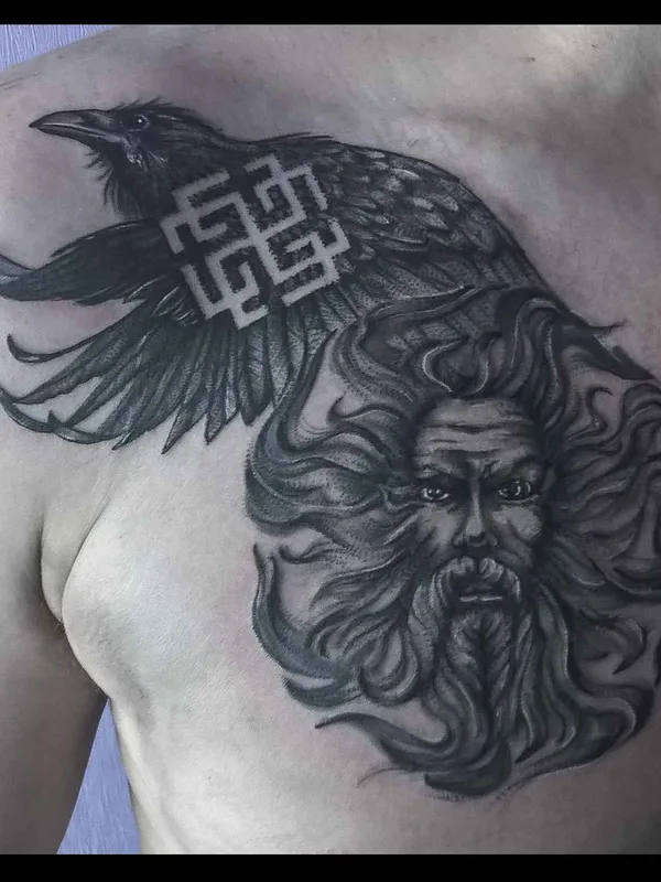 male black and grey black and grey Tatuagem em chest #20125 | Tatuador Александр Матвеев