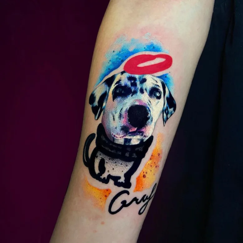 Dog tattoo from Nizhny Novgorod
