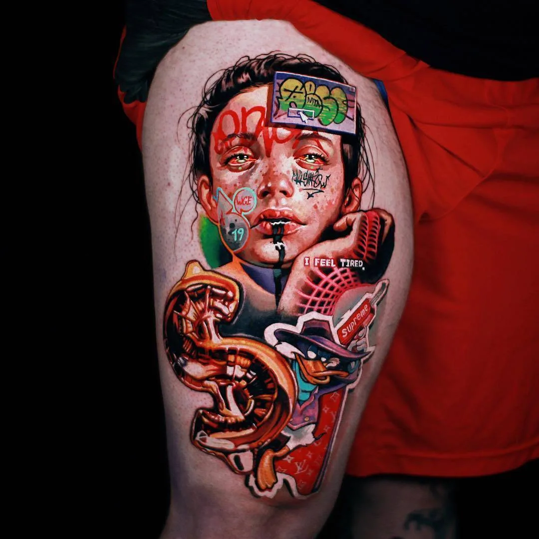 Illustrative realism - tattoo artist Alexey Mashkov