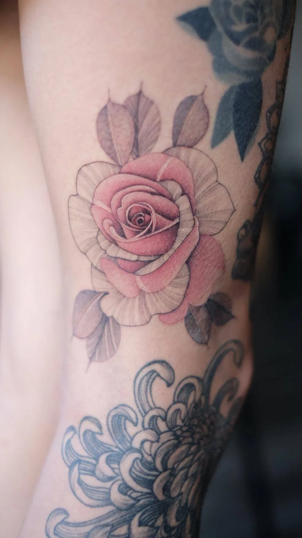 Tattoo artist Nora Ink, graphic, watercolor tattoo | Los Angeles, United States