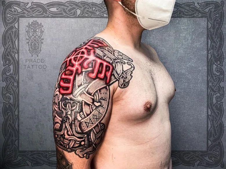 Vikings tattoo by Vitaly Pradd