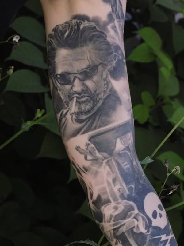 black and grey realism татуировка на full sleeve #23261 | Тату мастер Артем Марченко