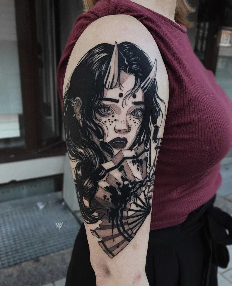 Tattoo artist Moscow Ooqza, tattoo Ooqza, tattoo anime Moscow, tattoo anime, tattoo Europe, tattoo manga, gothic tattoo