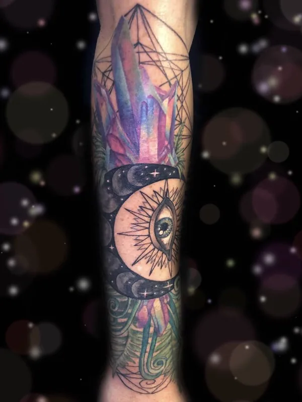 color illustrative 纹身 在 forearm #26430 | 纹身师 Megan Wood