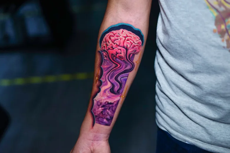 Color Fluid tattoo by Sergei Jaer
