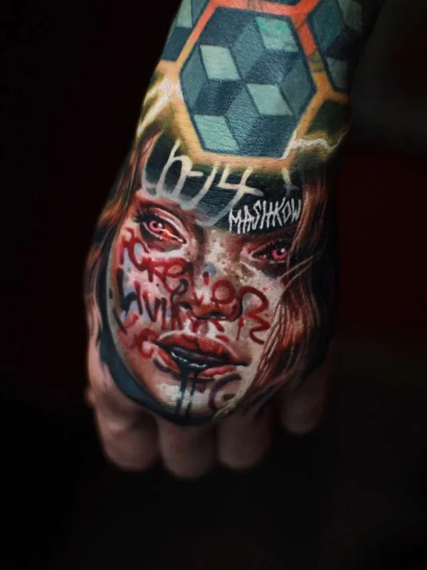 color realism татуировка на back of hand #22144 | Тату мастер Алексей Машков