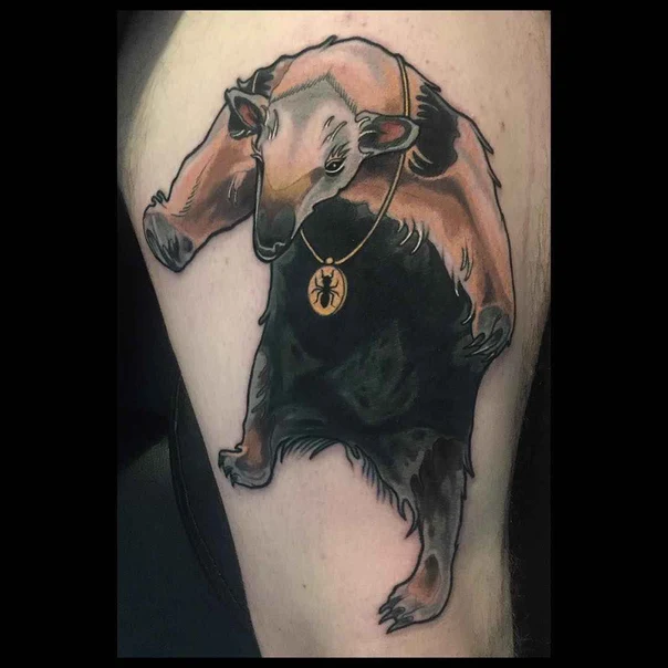 Illustrative Animal, Spider tattoo on Thigh