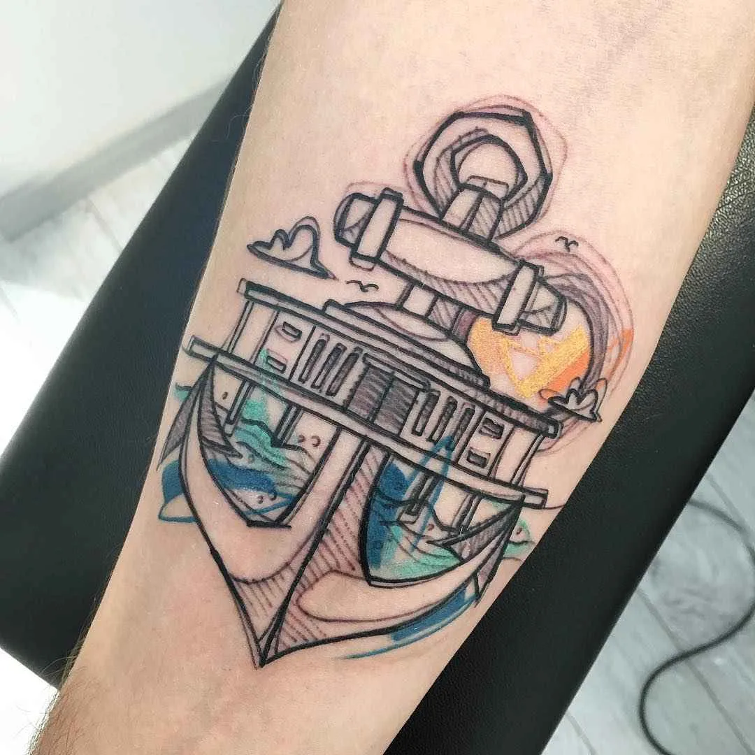 Тату-мастер Luca Testadiferro цветные скетч татуировки дизайн | Tattoo artist Luca Testadiferro color design sketch tattoo