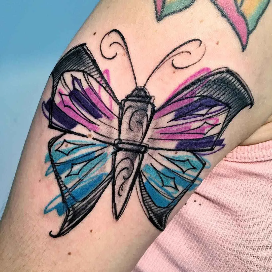 Тату-мастер Luca Testadiferro цветные скетч татуировки дизайн | Tattoo artist Luca Testadiferro color design sketch tattoo