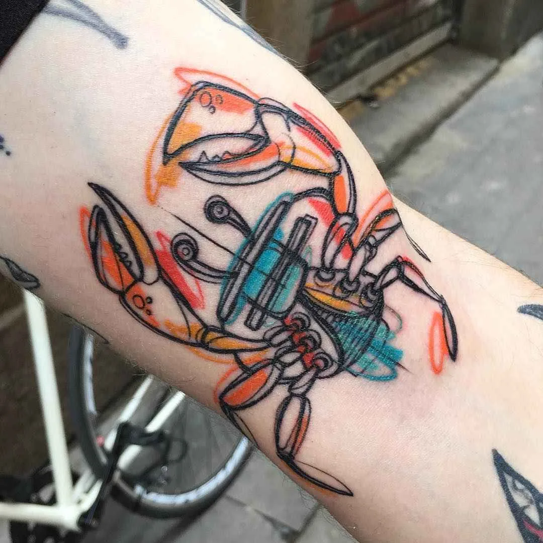 Тату-мастер Luca Testadiferro цветные скетч татуировки дизайн | Tattoo artist Luca Testadiferro color design sketch tattoo