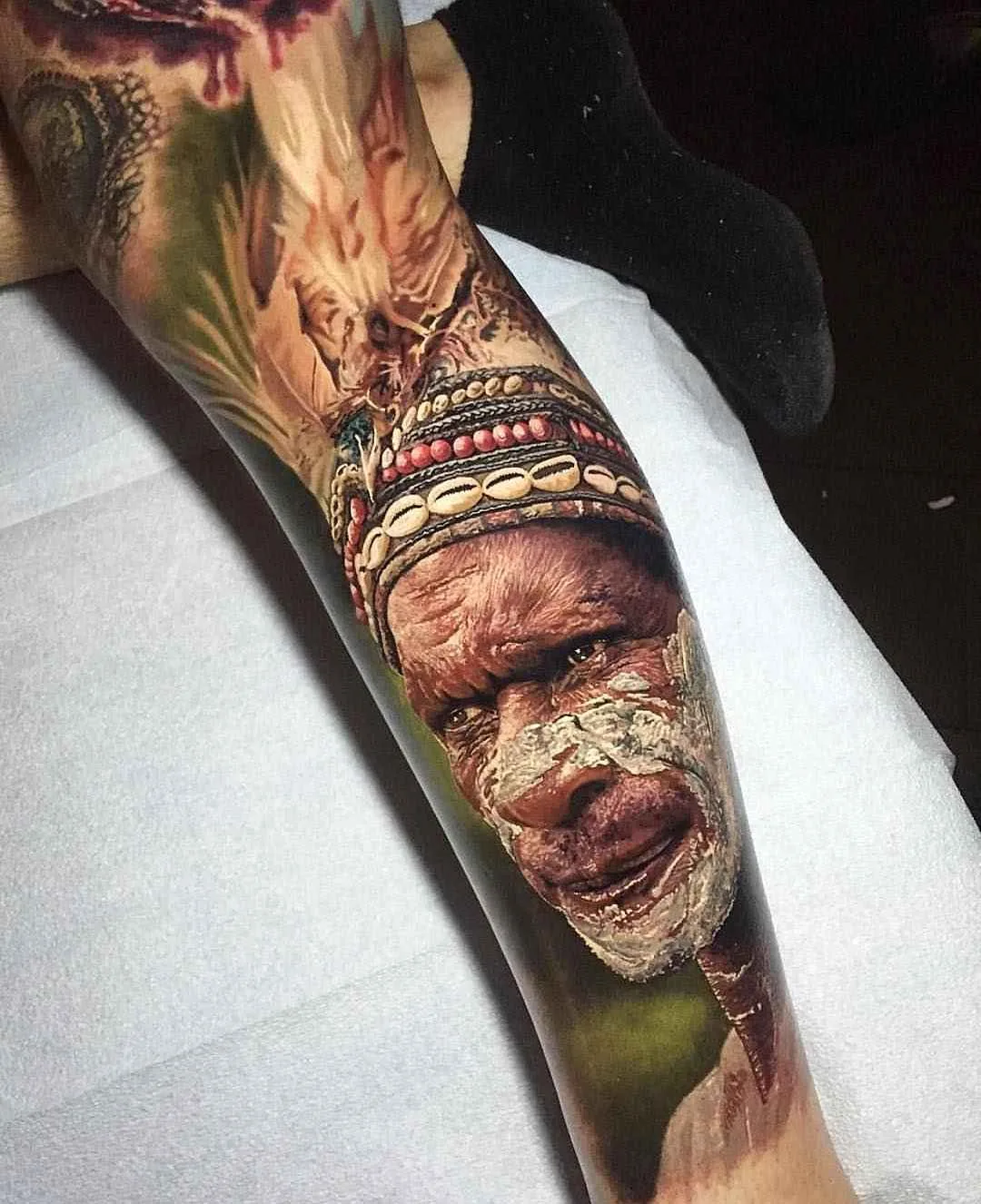 Tattoo artist Steve Butcher photorealistic color realism tattoo, portrait | Тату-мастер Steve Butcher фотореалистичные цветные татуировки , портретный реализм
