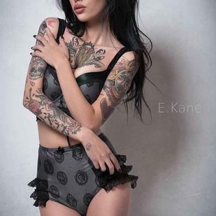 🔥 Горячие фото, портфолио модели  #6504 Тату модель Karla Blackburn