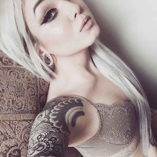 🔥 Горячие фото, портфолио модели  #5849 Тату модель Riley Alessandra