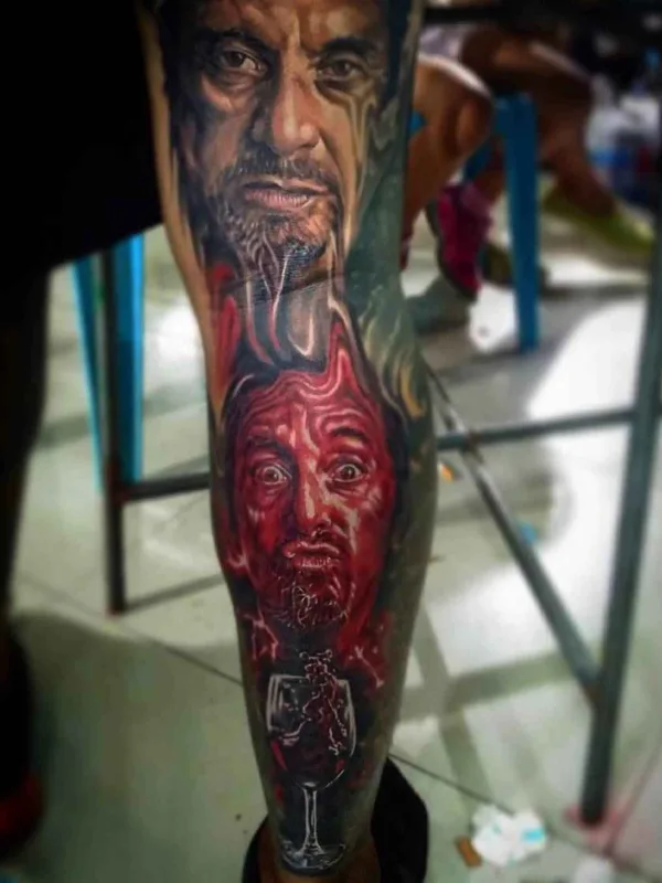 color realism 纹身 在 calf #15468 | 纹身师 Draz Palaming
