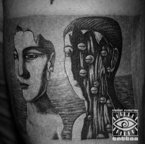 Сюрреализм Portrait tattoo на Предплечье