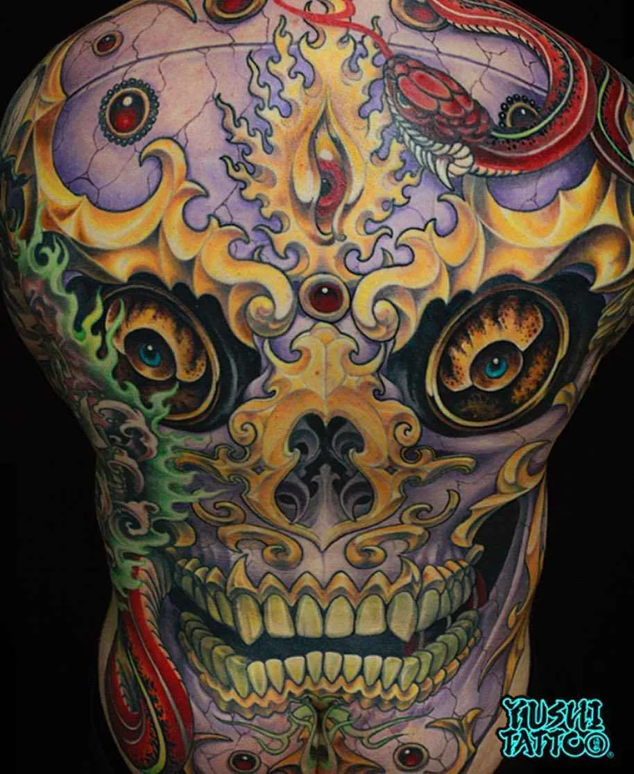 Tattoo artist Yushi authors color neo traditional japanese tattoo | USA
