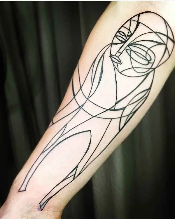 black abstract tattoo auf forearm #15749 | Tätowierer Lionel Fahy