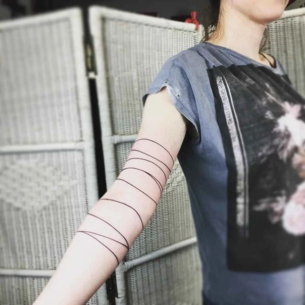 Linework tattoo on Forearm