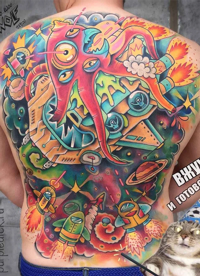 Tattoo artist Dmitriy PurpleDick Yakovlev
