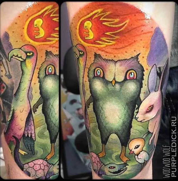 color illustrative Tatuaggio su forearm #16331 | Tatuatore Дмитрий PurpleDick Яковлев