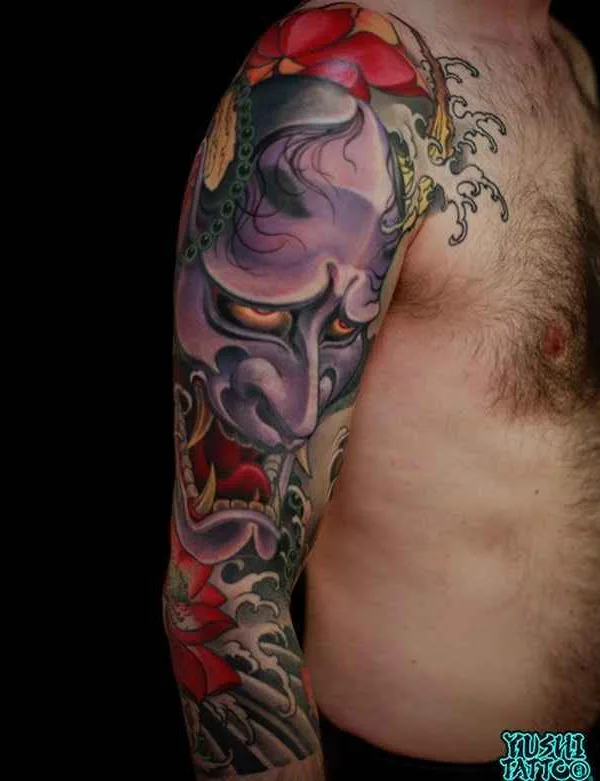 male color japanese 纹身 在 full sleeve #16281 | 纹身师 Yushi
