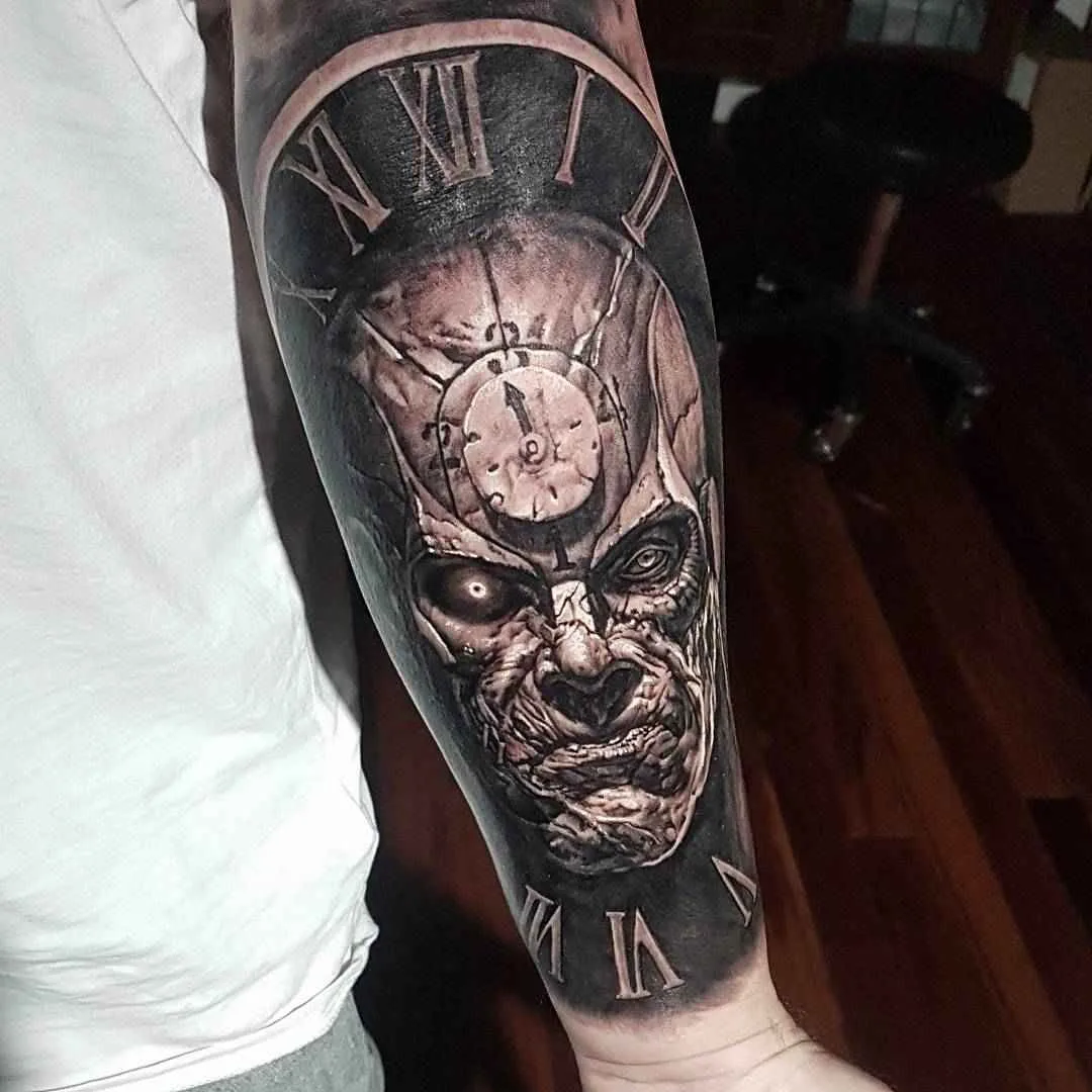 Tattoo artista Hokowhitu Sciascia nero&grigio stile autore horror tattoo | Melbourne, Australia