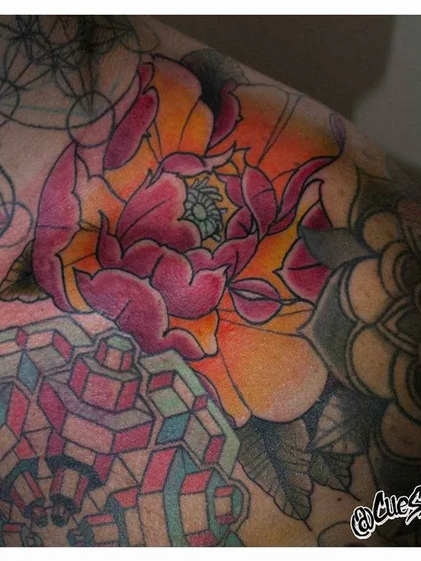 color illustrative tattoo auf shoulder #15985 | Tätowierer Luis CuesNow Rangel