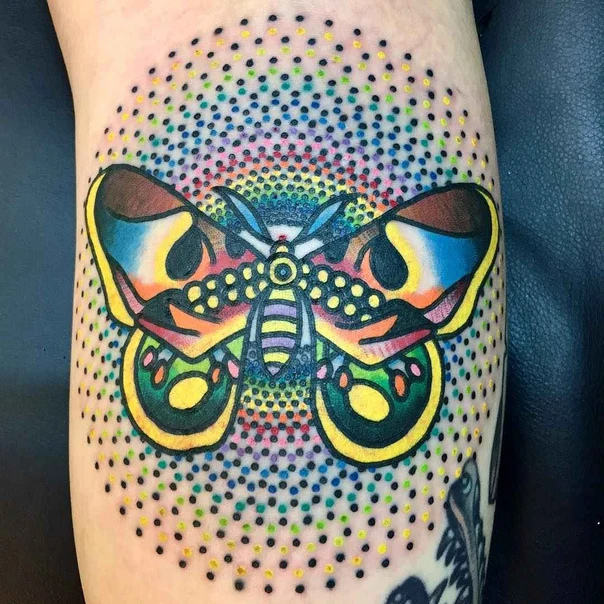 Neo Traditional Butterfly tattoo on Forearm