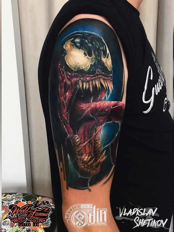 color realism tatouage sur full sleeve #15776 | Artiste tatoueur Vladislav Shetikov