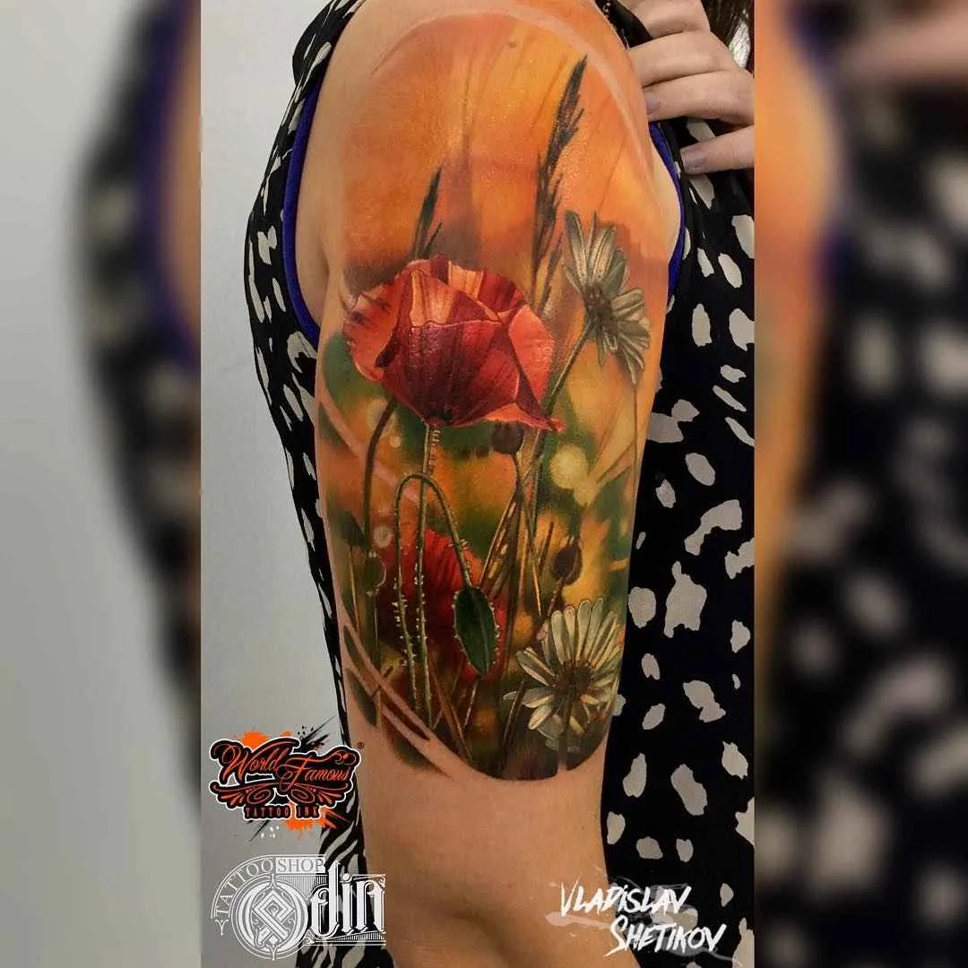 Tatuador Vladislav Shetikov tatuagem colorida realista, nova escola | Rússia