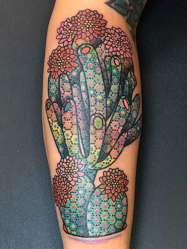 color illustrative tattoo on calf #15953 | Tattoo Artist Tomas Garcia