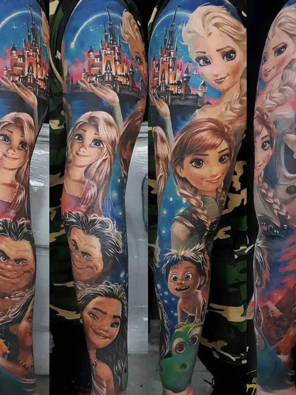 color realism 纹身 在 full sleeve #15475 | 纹身师 Draz Palaming
