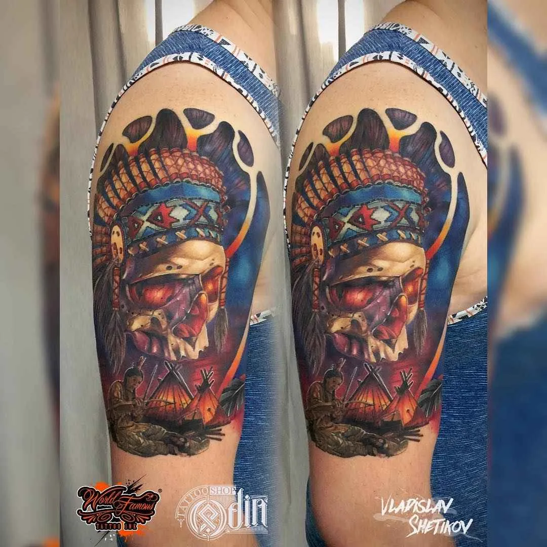 Tatuador Vladislav Shetikov tatuagem colorida realista, nova escola | Rússia
