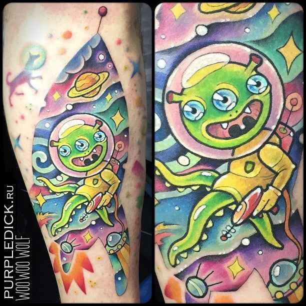Tattoo artist Dmitriy PurpleDick Yakovlev color authors new school tattoo | Moscow, Russia
