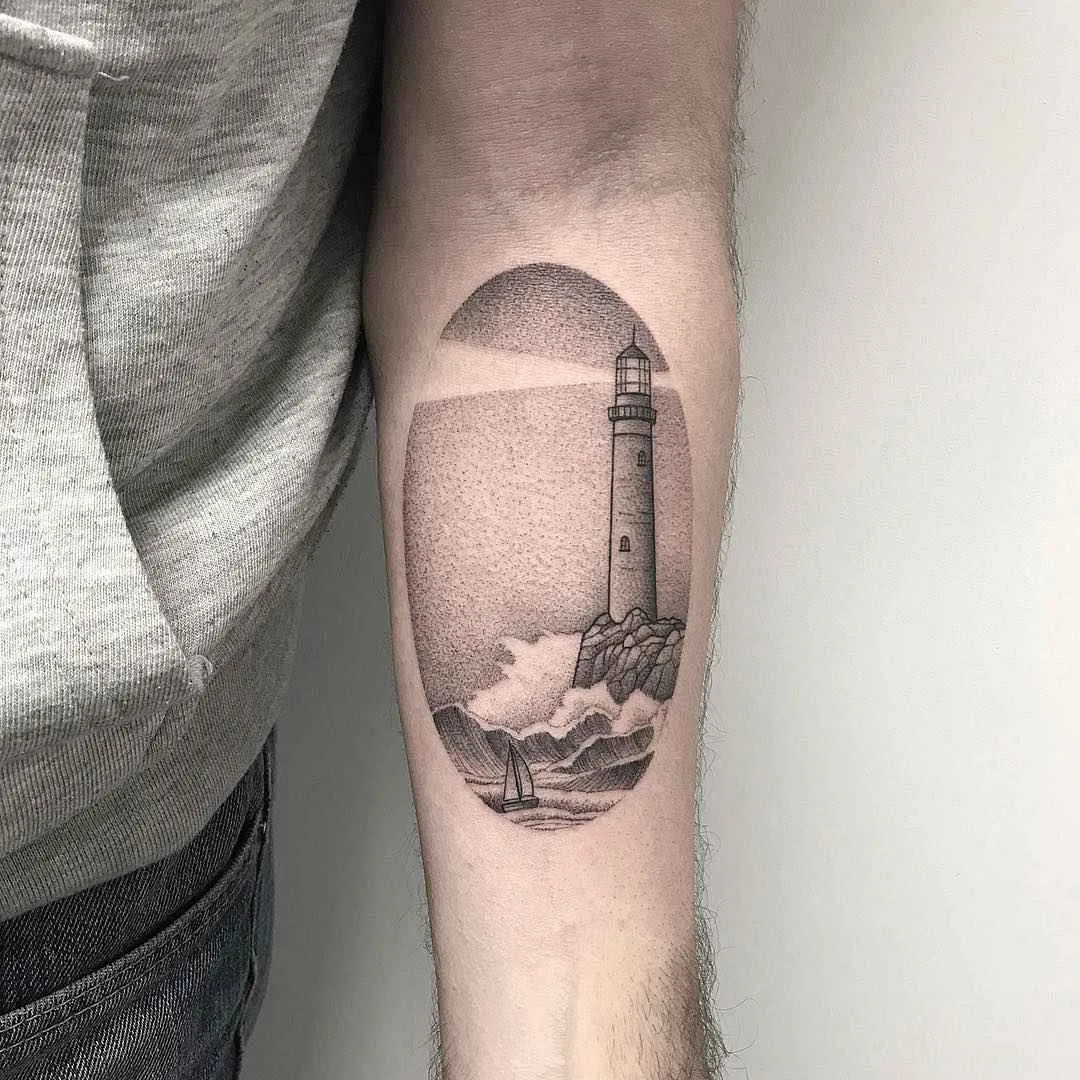 Tattoo artist Michele Volpi authors style minimalistic tattoo, linework, dotwork | Italy