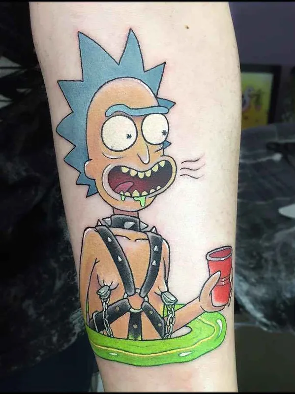 color cartoon Tatuaggio su forearm #16337 | Tatuatore Дмитрий PurpleDick Яковлев