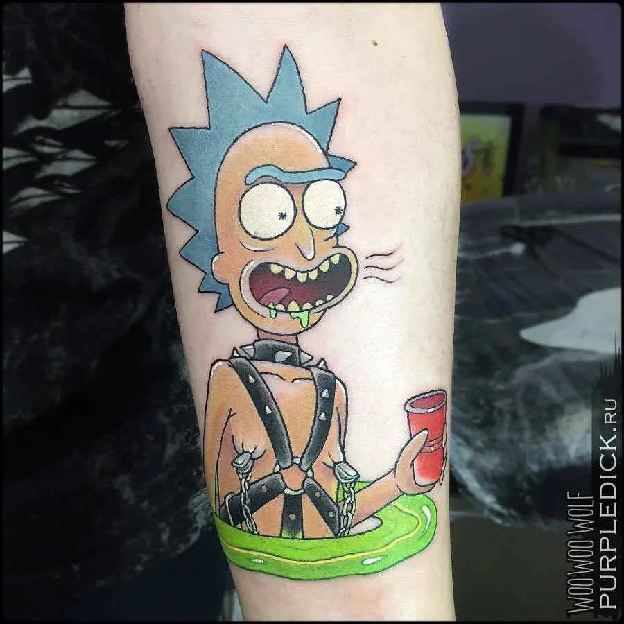 Tattoo artist Dmitriy PurpleDick Yakovlev color authors new school tattoo | Moscow, Russia
