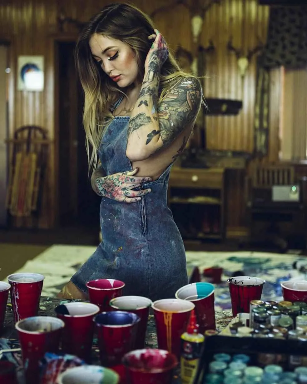 Tattooed model Torrie Blake , alternative photo model , tattooed girl