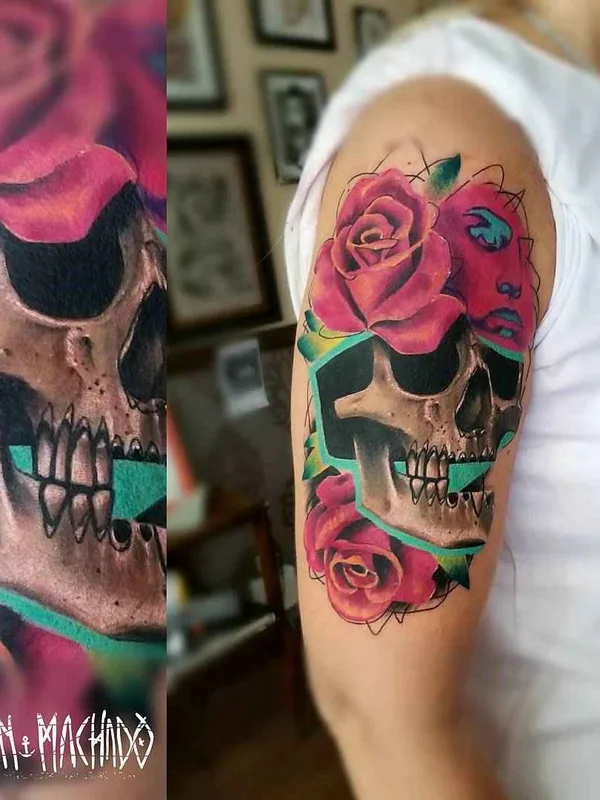 female color realism Tatuagem em upper arm #15821 | Tatuador Tin Machado