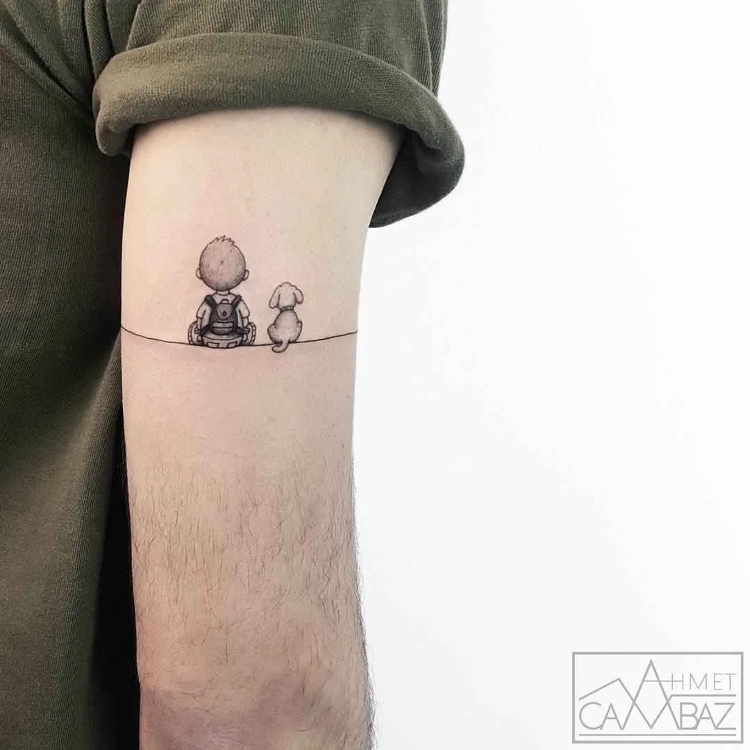 Tatuaggio artista Ahmet Cambaz luce autori minialistici tatuaggio | Istanbul, Turchia