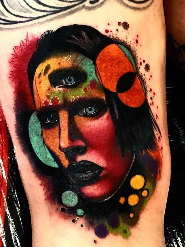 color surrealism Tatuaggio su thigh #15600 | Tatuatore Andrew Little Andy Marsh