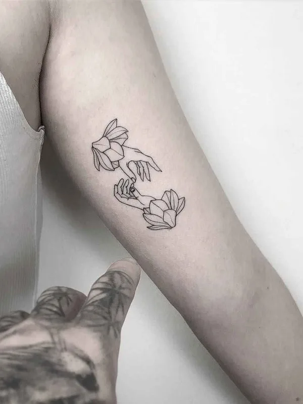 female black geometric tattoo on forearm #16290 | Tattoo Artist Iosep