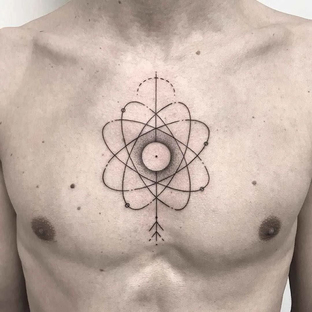 Tattoo artist Michele Volpi authors style minimalistic tattoo, linework, dotwork | Italy