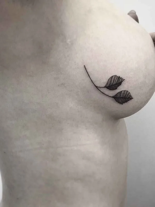 female black and grey fineline tattoo on chest #16297 | Tattoo Artist Iosep